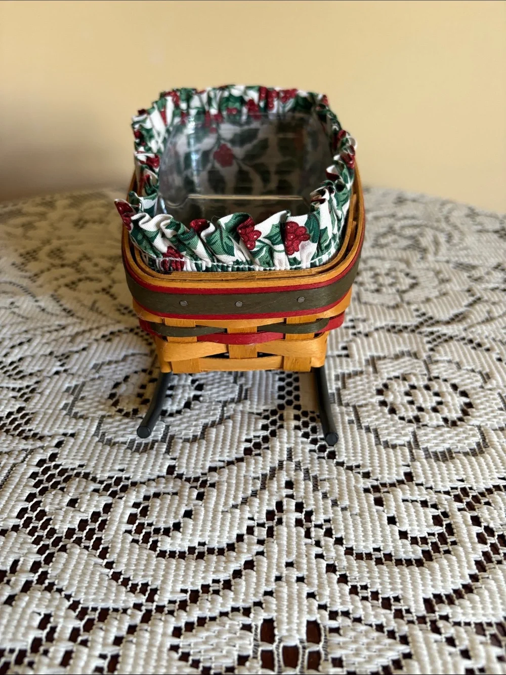 Vintage 1998 Longaberger Sleigh Basket